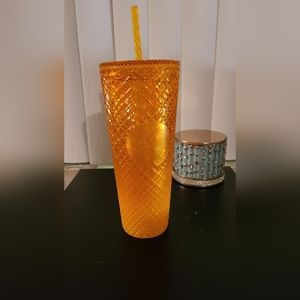 Starbucks 2022 Mango orange jeweled Venti  Ombre Tumbler